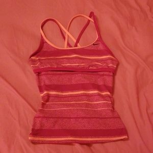 Nike striped workout top